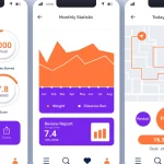 Mobile fitness tracker UI designed by top app development company in Bangalore.