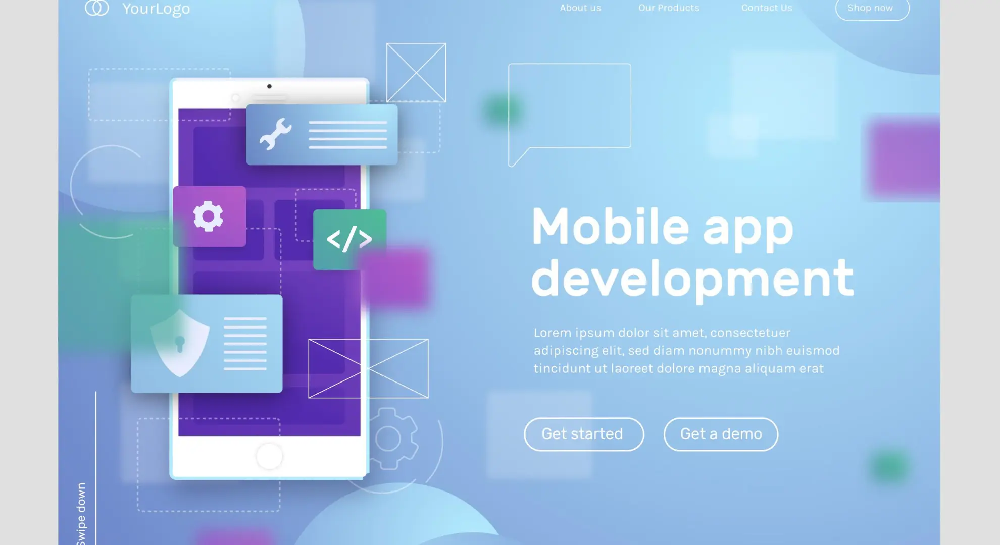 Mobile app interface concept by the Best Cross Platform App Development Company in Bangalore.