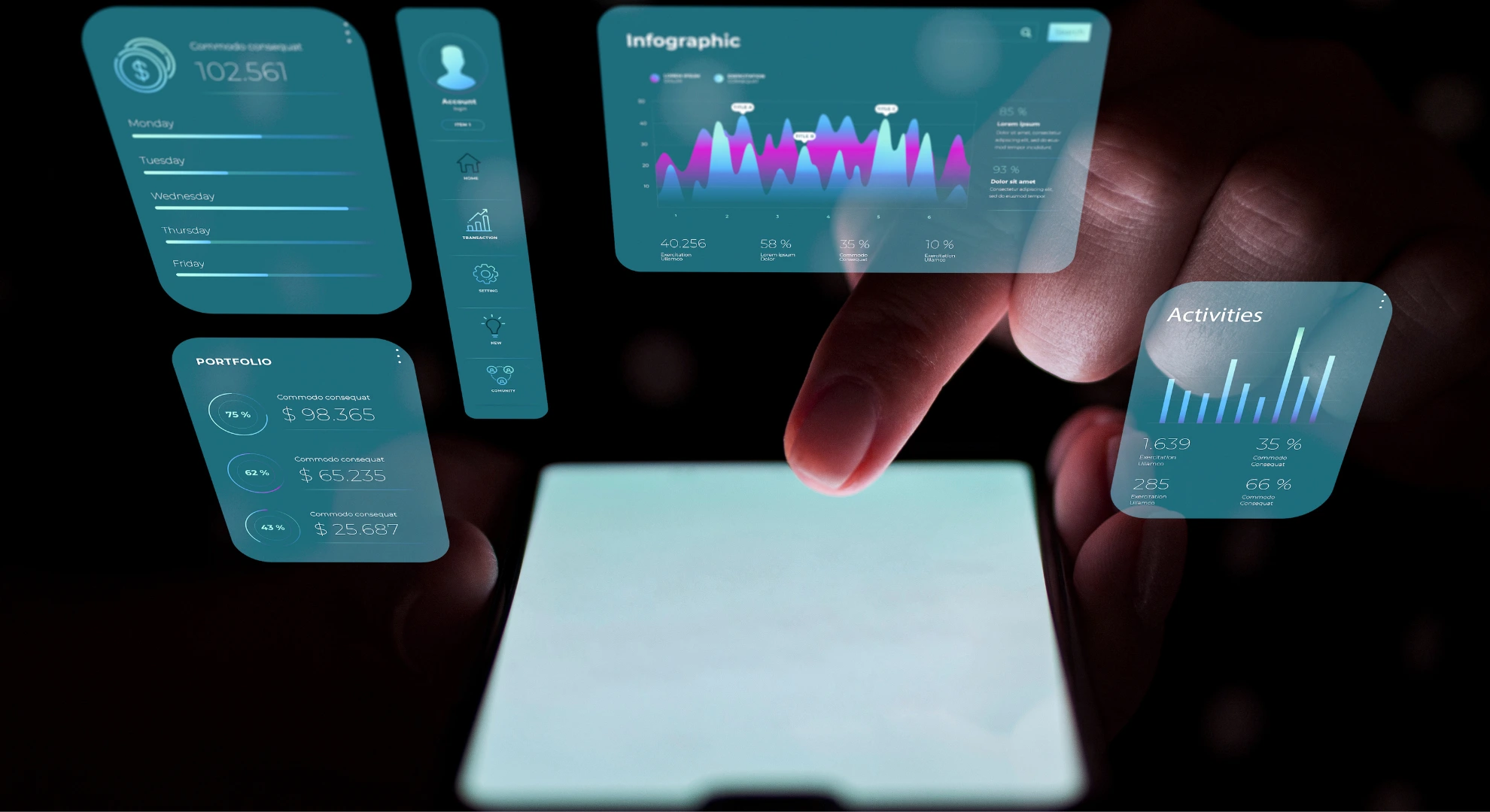 Team working on cross platform app development in Bangalore at 5ine Web Solution.