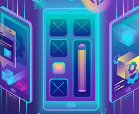 Mobile UI and technology concept by an app development company in Bangalore