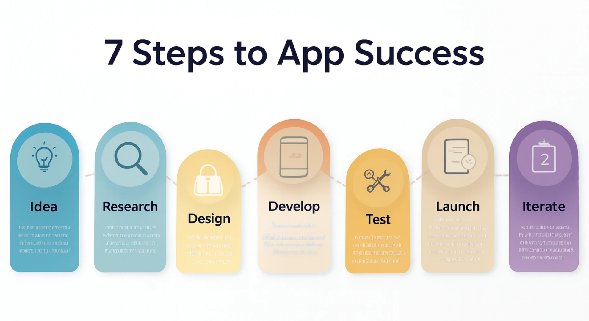 7 steps to app success process by app development company in Bengaluru