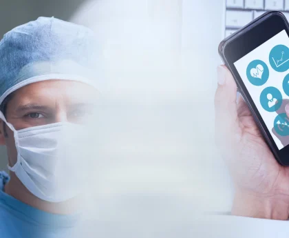 Healthcare app UI mockup by a Custom App Development Company in Bangalore