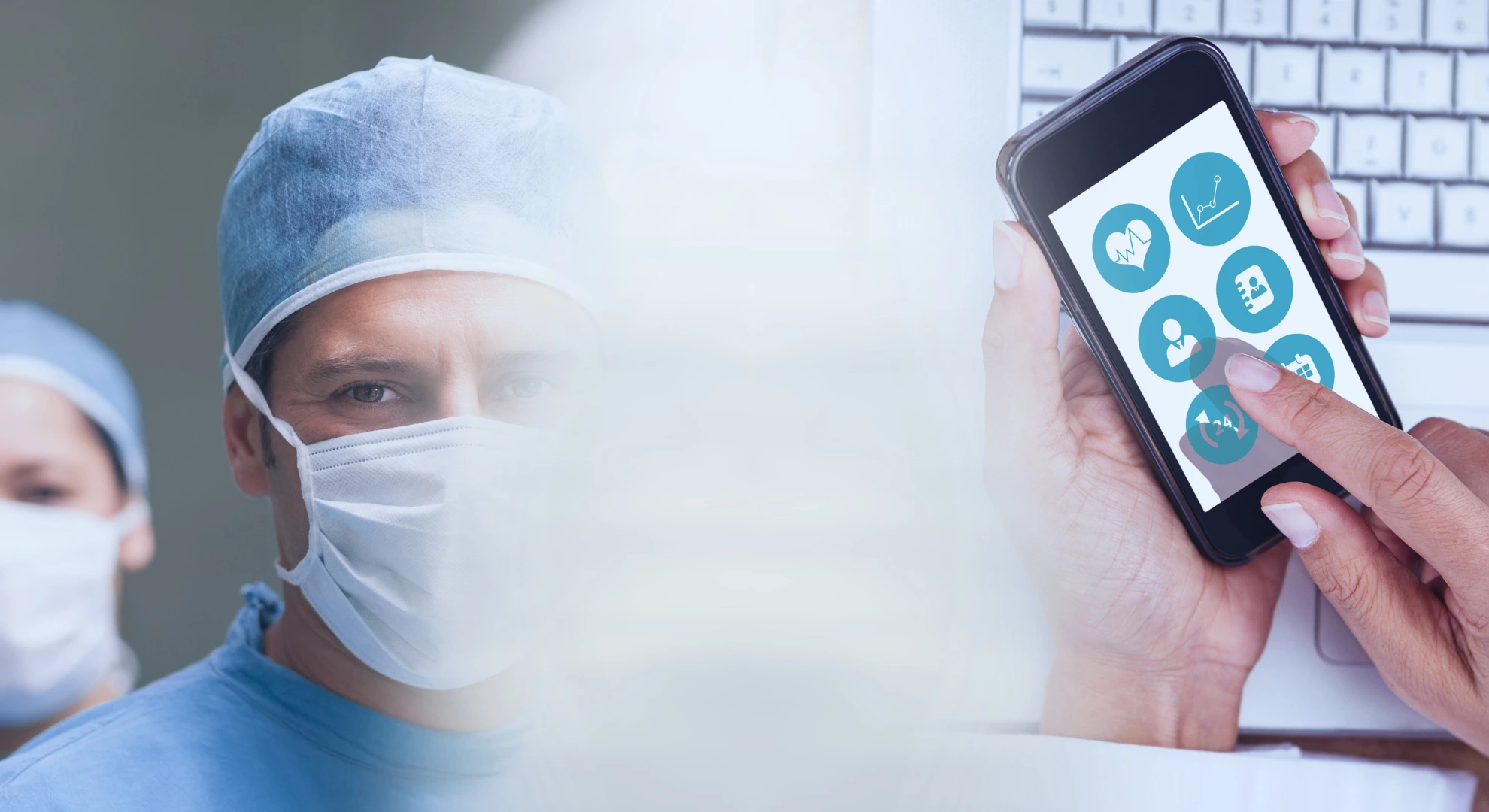Healthcare app UI mockup by a Custom App Development Company in Bangalore