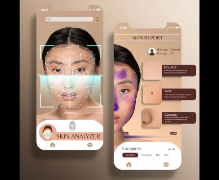 Virtual dermatology app by app development company in Bangalore.