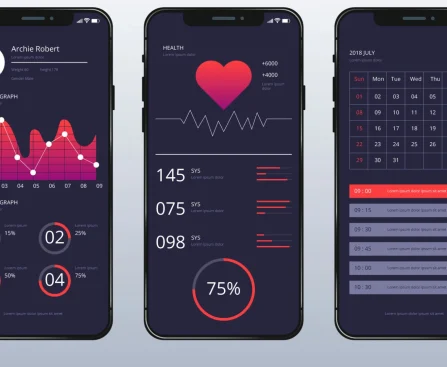 Health management mobile app developed by App Development Services in Bangalore
