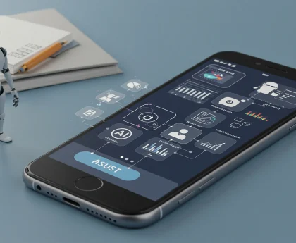 AI-powered mobile app with smart features for modern businesses